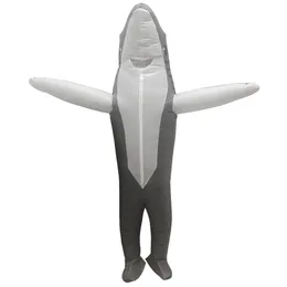 Costumes Mascot CostumesNew Inflatable Costume Halloween Costume Great Gray Shark Fancy Dress up for Adult Unisex Woman Man Role PlayMascot