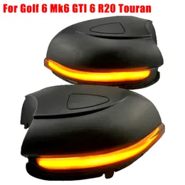 2x LED Car Dynamic Turn Signal Light Socznego Wskaźnik Mirror Blinker For-VW Golf 6 MK6 GTI 6 R20 MKVI Touran