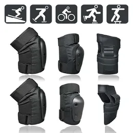 Adult Children Knee/Elbow Pads protective gears for Skateboard Cycling Ice Inline Roller Skate Protector Kids Scooter 6Pcs/ Set Q0913