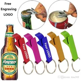 Hemöppnare 200PCS Nyckelkedja Metall Aluminiumlegering Keychain Ring Ölflasköppnare Verktyg Gearage Dryck Anpassad personifierad Betalning Extra