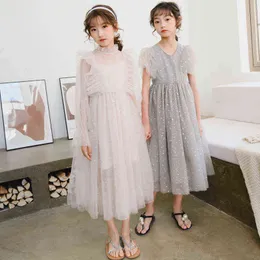 4 till 16 år 2021 Vår sommar nya stjärnor Fancy Baby Princess Dress Girls Dress Toddler Maxi Long Dress Kids Lace Dress, # 5579 G1129