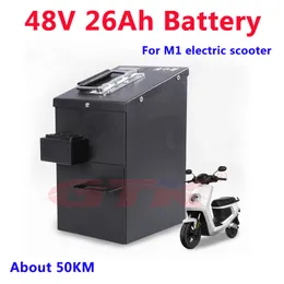 Nowa bateria M1 M2 Scooter 48V 26HAH Bateria litowa o dużej mocy Wbudowana Bluetooth BMS może monitorować na App+5A ładowarkę