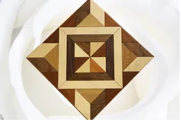 Multi Color Burma Teak Golv Amerikansk Valnöt Dekoration Konst Tile Hardwood Floor Marquetry White Oak Inlägg Bakgrundspaneler Mattor Mattor