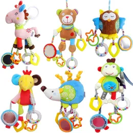 Baby Toy Newborn Bed Bells Stroller Moblie Hanging Plush Rattles cartoon Elephant doll Nursing Teethers For Baby toys 0-12months