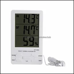 Mätningsanalysinstrument Kontorskolan Business Industriell Digital Inomhus Utomhus LCD Klocka Termometer Hygrometer Temperatur Hum