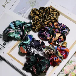 Bestilk 100% Pure Silk Charmeuse Stripe Scrunchies Charm Bands Ponytail Ties Hair Accessory for Women Girls Daily