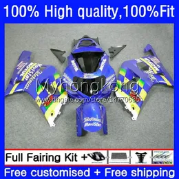 OEM حقن العفن لسوزوكي GSXR 600CC 600 750 CC K1 600CC 2001 2002 2003 الجسم 19NO.69 GSXR-600 GSXR-750 GSXR600 01-03 GSX-R750 GSXR750 01 02 03 Fairing Movistar Blue Kit