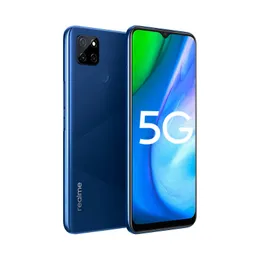 Original Realme Q2i 5G Telefone Móvel 4GB RAM 128GB ROM MTK 720 Android 6.5 "Tela Full Screen LCD 13.0MP 5000mAh Face ID Fingerprint ID Celular