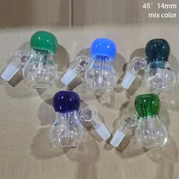 Design 14mm ash catcher Hookahs mix color 45 angle ashes catchers for bong water pipe