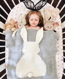 Bunny Ears Koc z dzianiny trójwymiarowej Królik Dziany dywan Plażowy Mata Baby Holding Rug RRB12410