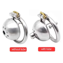 NXY Sex Chastity devices 304 stainless steel male chastity device super small short penis cage hidden lock ring sex toy 1126