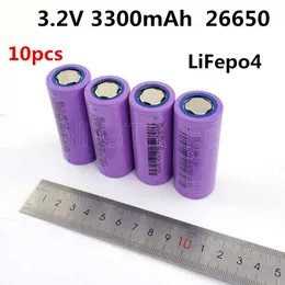 10pcs 충전식 3.2V 3300mAh LiFePO4 26650 태양 조명 배터리 팩 DIY 의료 EquipEnt 전동 공구 에너지 Sotrage