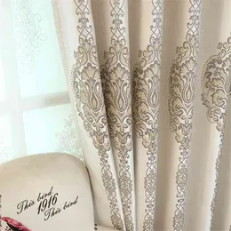 Jacquard Thick Grey Curtains for Living Room Bedroom Windows Treatment Luxruy White Tulle Curtain Drapes Eyelet 210913