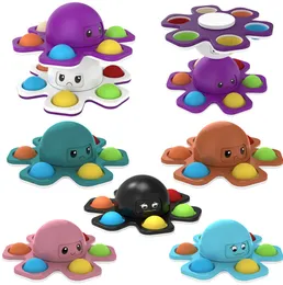 The latest party Supplies decompression toy 9X4CM face-changing octopus bubble gyroscope various styles to choose from