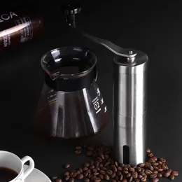 Tragbare Kaffeemühle Edelstahl Mini Manuelle Handgemachte Kaffeebohne Mühle Küche Werkzeug Krokus Mühlen NNA202