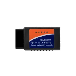 ELM327 WIFI OBDII-gränssnitt OBD2 CAN BUS-skanner Diagnostiskt verktyg med original 25K80 Chip Support iOS / Android (V2.1)
