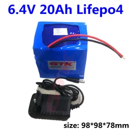 GTK 6V 20Ah lifepo4 lithium battery pack 3.2V cells not 3.7V li-polymer for children's toy car vacuum cleaner+7.3V 3A Charger