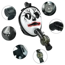 Silicone Gás Vidro De Vidro Bongo Hookah Alto Skull Dab Rigs Acessórios De Fumar Presente de Halloween