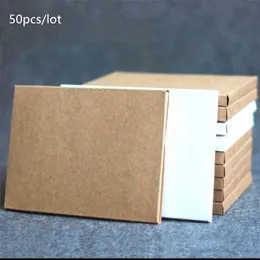 ポストカードエンベロープPO 210805のための50ピースクラフト紙の空白のギフトボックスの文房具包装箱の化粧品パッケージes 210805