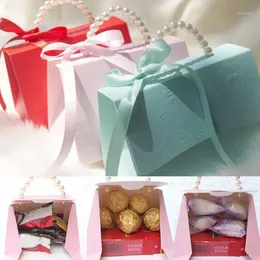 Opakowanie prezentów 1PC Przenośna impreza ślubna pudełka na faworyzę czekoladową torbę cukierkową Baby Shower Birthday Dekoracja