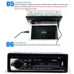 Car Stereo Radio Kit 60Wx4 Output Bluetooth FM MP3 Stereo-Radio Aux مع USB SD و Remote Control L-JSD-520295R