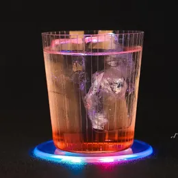 LED Flashing Coaster Light Up Cup Pad Mata Podstawki Do Klubu Napoje Akrylowe Piwo Maty Party Wedding Bar Dekoracja ZZe11030