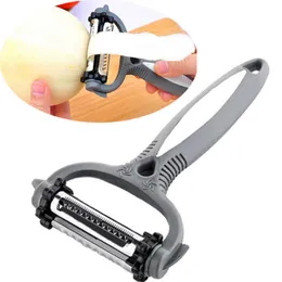 Nuovo 3in1 Verdura Frutta Patate Carote Pelapatate Multifunzionale Utensile da cucina rotante da 360 gradi Grattugia Rapa Taglierina Affettatrice Melone Gadget Utilità Conveniente