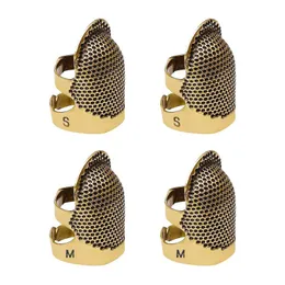 Classical Pattern Hard Pewter Metal Thimble Finger Protector For