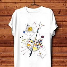 100% bomull Vassily Kandinsky Mild Spänning Skriv ut tröja Tappningstil Delikat Spänning (1923) Novelty Tshirt Summer Top Tees G1222