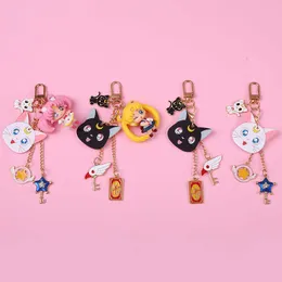 Ins Girl Heart Sailor Moon Ana Zincir Araba Ana Zinciri Okul Çantası Kolye Çift Bebek G1019