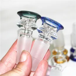 Narghilè 14mm18mm 2 in 1 Ciotola di vetro maschio Con fiore Fiocco di neve Ciotole filtranti Per bong in silicone Bocce per fumatori