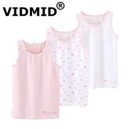 VIDMID Girls boys tanks tops girls cotton Camisoles vests girl boy candy color undershirt kids underwear Tanks Camisoles 7010 08 210306
