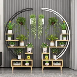 Hooks & Rails Home Modern And Simple Living Room Flower Shelf Rack Floor-to-ceiling Multi-layer Indoor Balcony Decoration Iron Pot