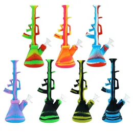 water smoking pipe shisha hookah silicone hose joint Silica gel products height 10.6" oil rig bong pipes