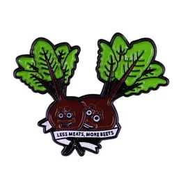 Szpilki, broszki mniej mięsa, więcej buraków Emalia Pin Vegan Pride Brooch Badge