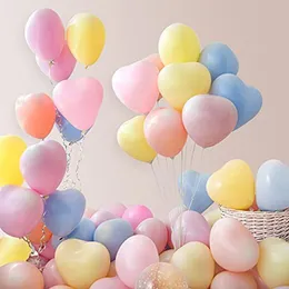 Party Decoration 100pcs Macarons Color Heart Balloons 10 inch Wedding Pastel Latex Balloon Festival Partys Event Supplies Weddings Room Decoration WH0506