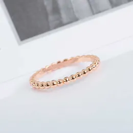Hot Brand Pure 925 Sterling Silver Jewelry For Women Full Beads Rings Wedding Around Design Engagement Luxury Rose Gold Brand
