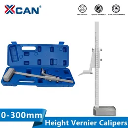 Xcan ارتفاع الوردية الفرجار 0-300mm الفولاذ المقاوم للصدأ قياس مع حامل أدوات المسطرة أدوات 210810