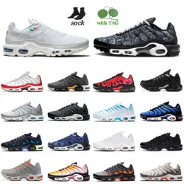 Jogging Sports Plus Tn Cushion Running Shoes Outdoor Tennis Tns Multi Shattered Ice Black White University Red Blue Bleached Aqua Mens Women Se Sneakers 36-46