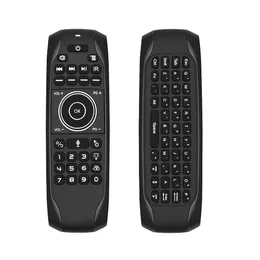 G7V Pro Bakgrundsbelyst gyroskop Trådlös luftmus med engelska Tangentbord 2.4g Smart Voice Remote Control G7 Inbyggd batteri