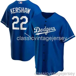 Clayton Kershaw #22 Royal Baseball Jersey XS-6XL Stitched Men Women Youth baseball Jersey