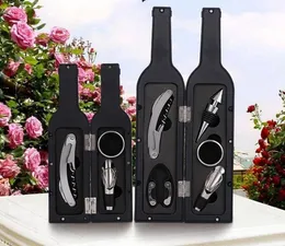 3pcs & 5pcs/set Wine Bottle Opener Stopper Pourer Accessories Corkscrew Kit Foil Cutter Holder Wine Opener Wine Tools Wholesale