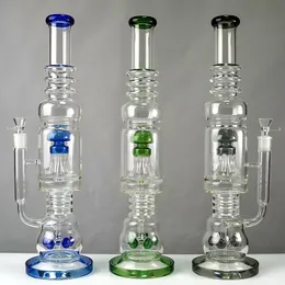 19,6 polegada de vidro bongo tube reto tubos narguilé 8 braços Árvore Óleo de Óleo Dab Rigs Heady Cogumelo Cross Percolator Grosso Bong Junta feminina com tigela