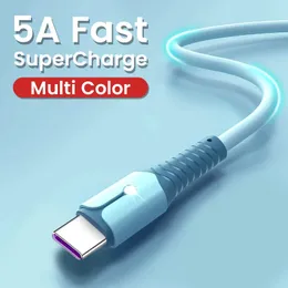 5A Liquid Silicone USB Typ C Kabel för Huawei Mate 40 Pro P40 Pro Superladdningstyp C Kabel USB C Datakabel för Samsung S10