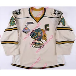 Vin402011 Jarred Tinordi London Knights Jogo Desgastado Jersey 2012 Memorial Cup Foto Jogo Equipe Carta Vintage Hóquei Jerseys Homens Jovens Mulheres