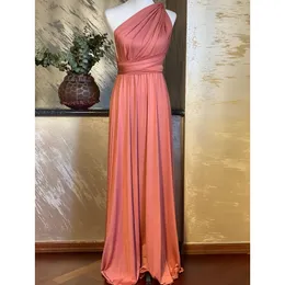 Stain Bridesmaid Dress One shoulder Sleeveless Customizable Fashion Women Dresses Wedding Guest Prom Gowns Evening Gown