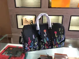 El Bagaj Seyahat Çantası Baskı Eski Çiçek Çanta Büyük Boston Erkekler Duffel Duffle Çanta Avrupa ve Amerikan Tarzı Unisex Kadınlar Tote