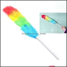 Dusters Housekee Organization Home GardenMicrofiber Dust Mticolor Duster Anti Static With Long Handle Feather Brush Cleaner Hushåll
