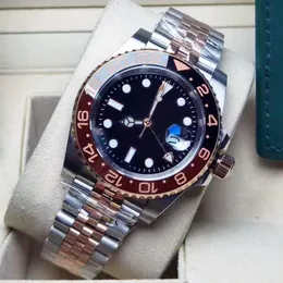 Klasyczny 3186 Top Model prawdziwe regulowane zegarki Uhr ceramiczna ramka szkiełka zegarka męski mechaniczny zegarek z mechanizmem automatycznym mężczyźni Oyster Jubilee Band data zegarki na rękę