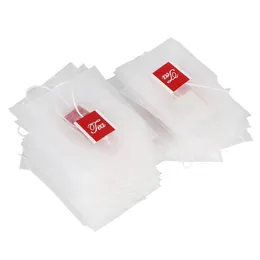 Disposable Tea Bags Filter Pouch Matkvalitet Nylon Draw Line Doftande Kaffesäsong Soppa Bag Filters